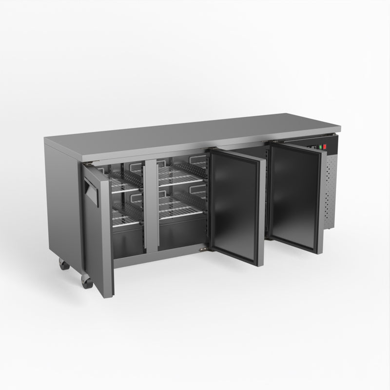 AG Three Door Commercial Worktop / Under Bench Freezer 600mm Depth