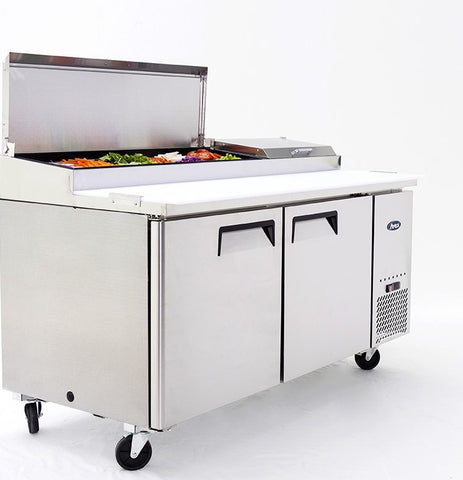 Atosa Double Door Pizza Prep Table Refrigerator