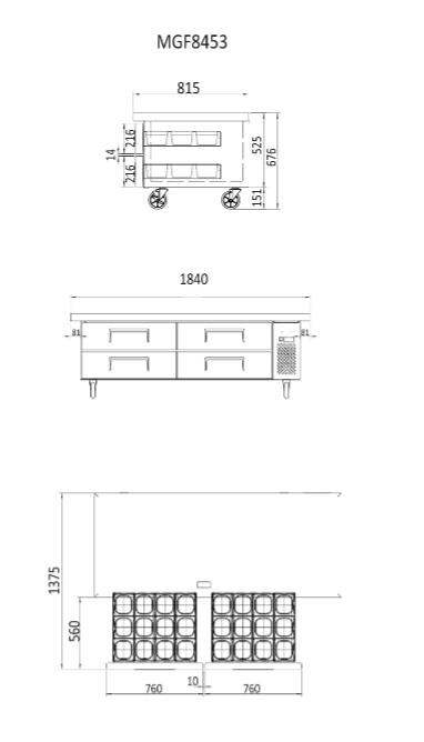 Atosa Chef Base - 4 Drawers