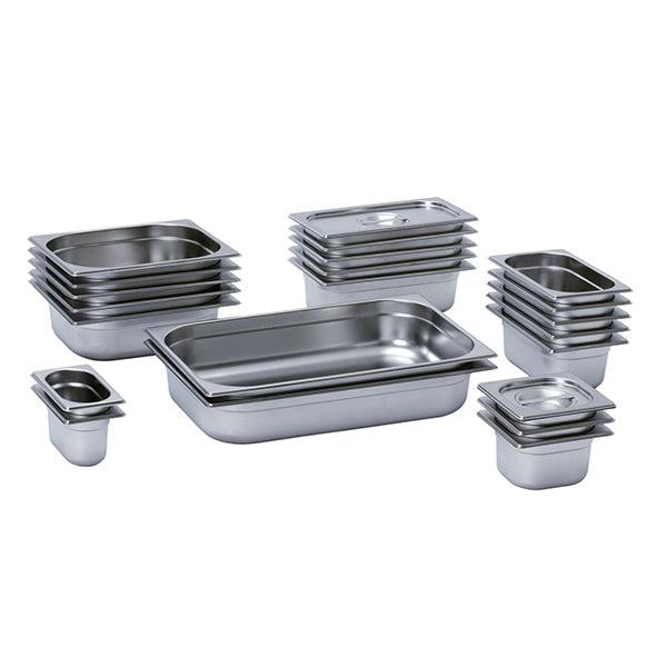 6 x MixRite GN Pans (201 Stainless Steel) 530x325x150 mm