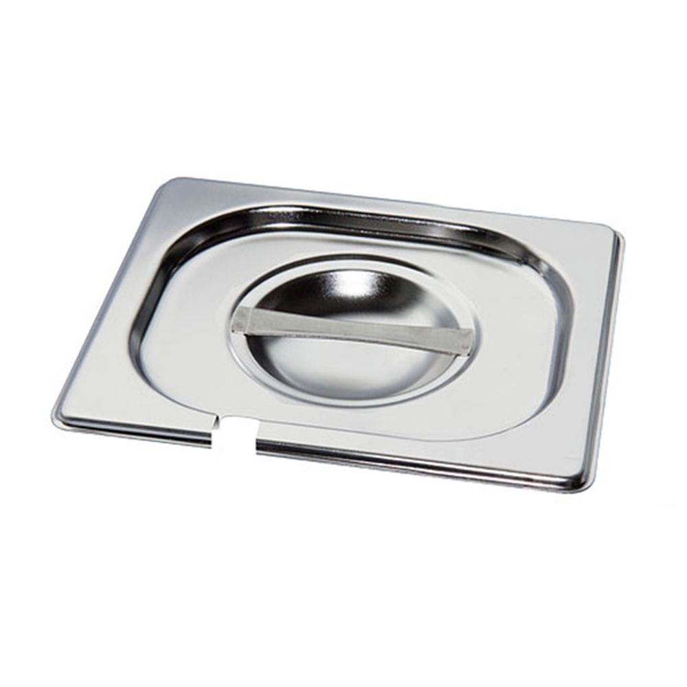 12 x MixRite Stainless Steel Lids with Cut for Spoon 353x325 mm