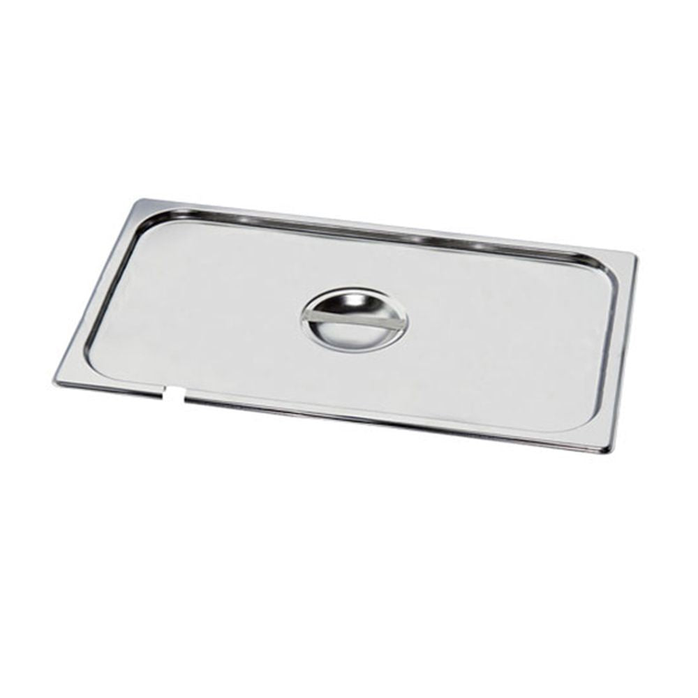 24 x MixRite Stainless Steel Lids with Cut for Spoon 265x162 mm