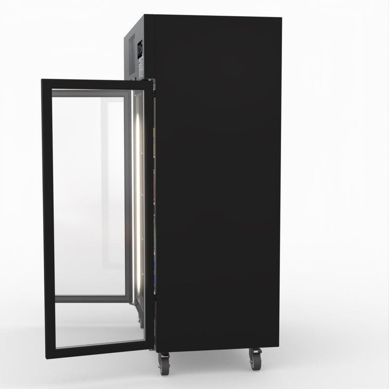 Thermaster Double Door Upright Display Fridge (Black) SUCG1000B