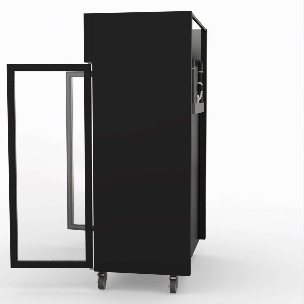 Thermaster Double Door Upright Display Fridge (Black) SUCG1000B