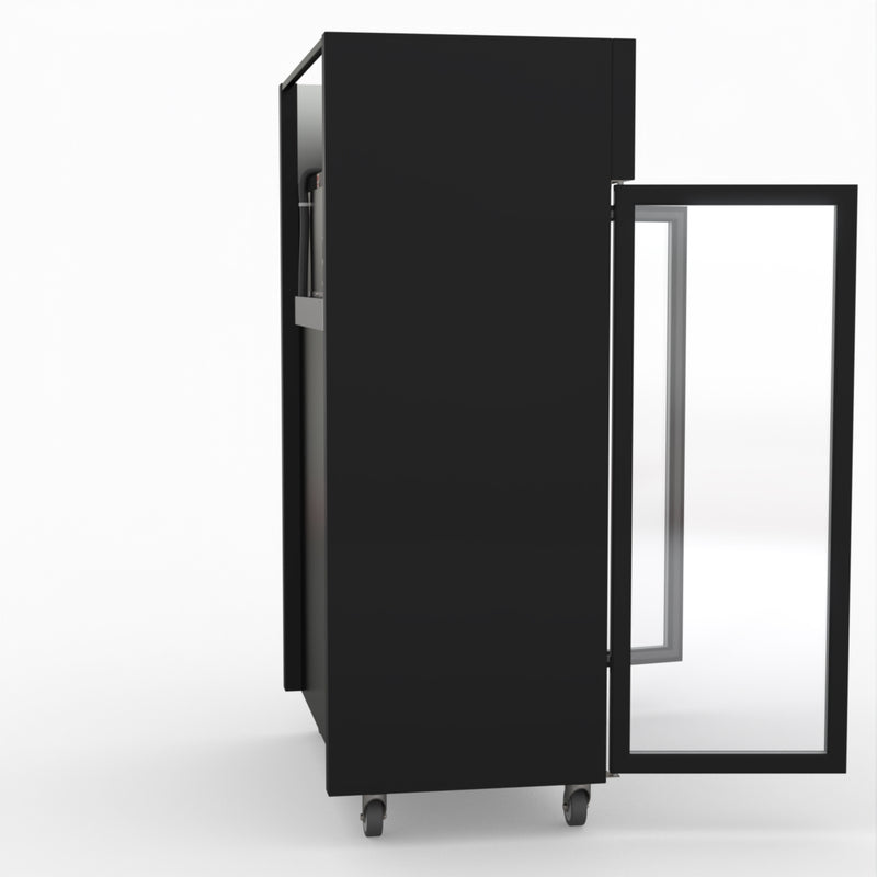 Thermaster Double Door Upright Display Fridge (Black) SUCG1000B