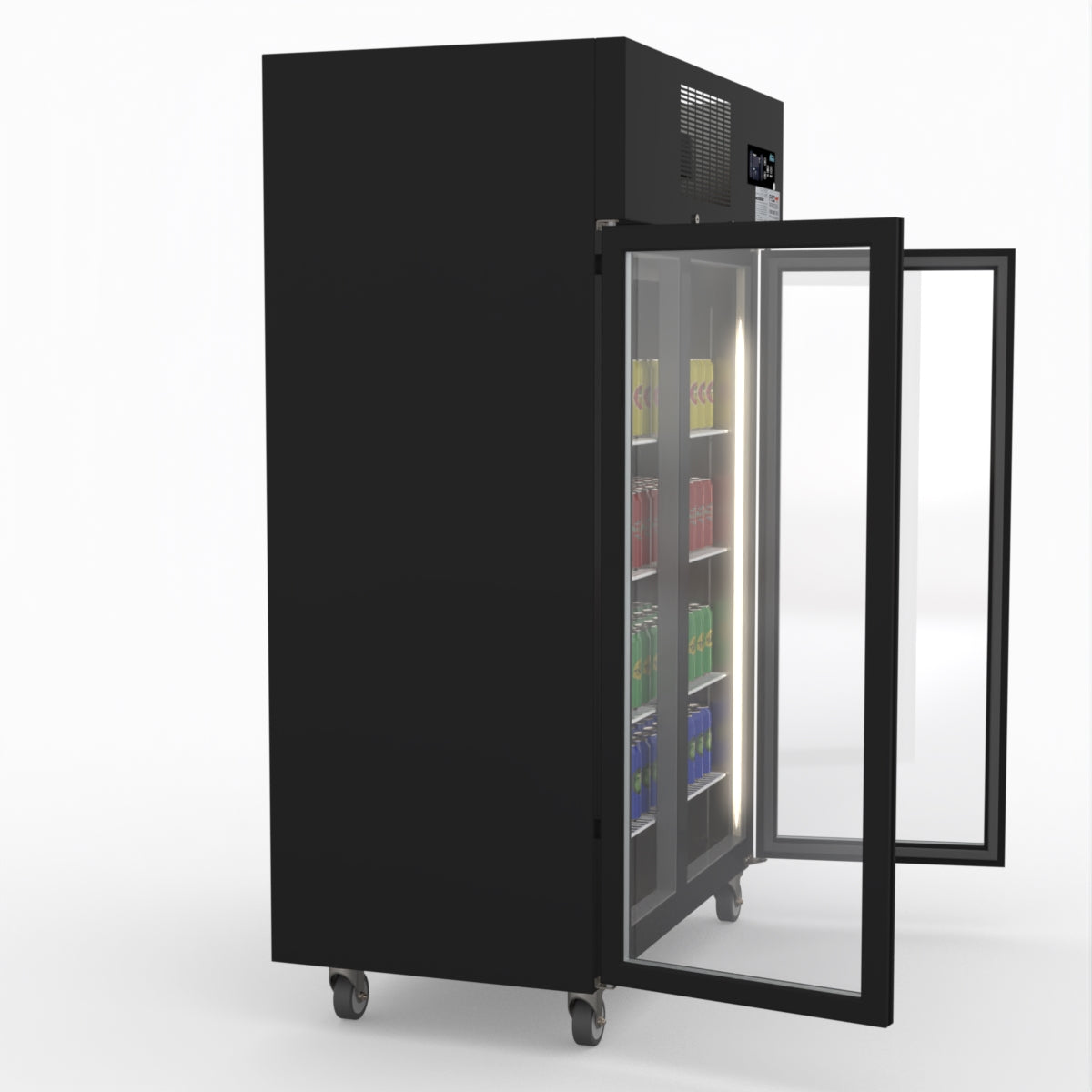 Thermaster Double Door Upright Display Fridge (Black) SUCG1000B