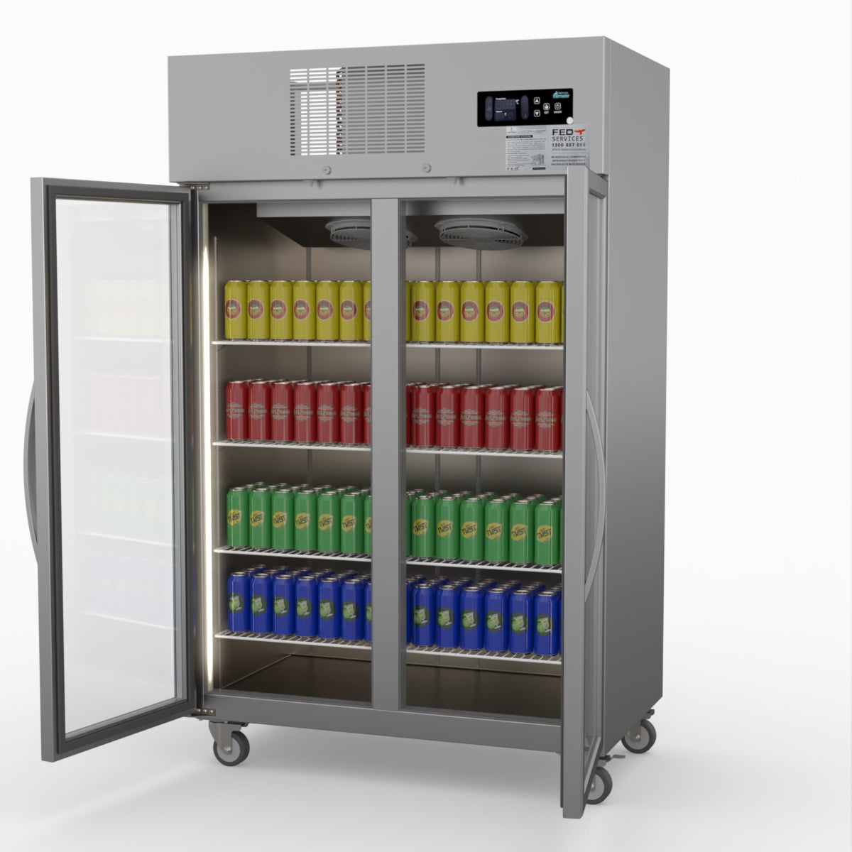 Thermaster Double Door Upright Display Fridge SUCG1000