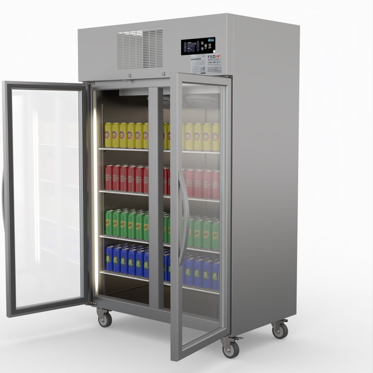 Thermaster Double Door Upright Display Fridge SUCG1000