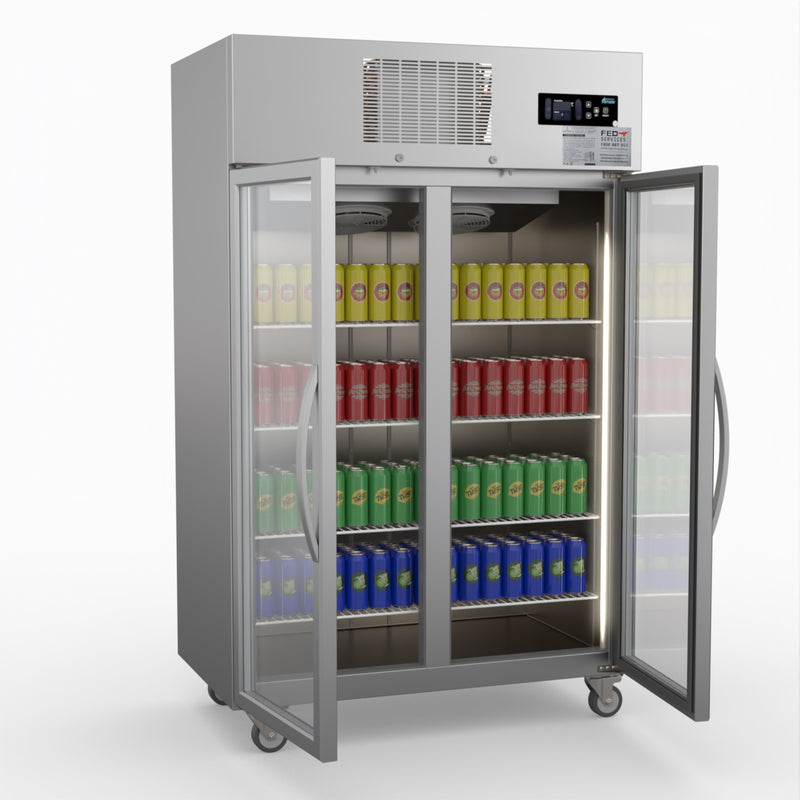 Thermaster Double Door Upright Display Fridge SUCG1000