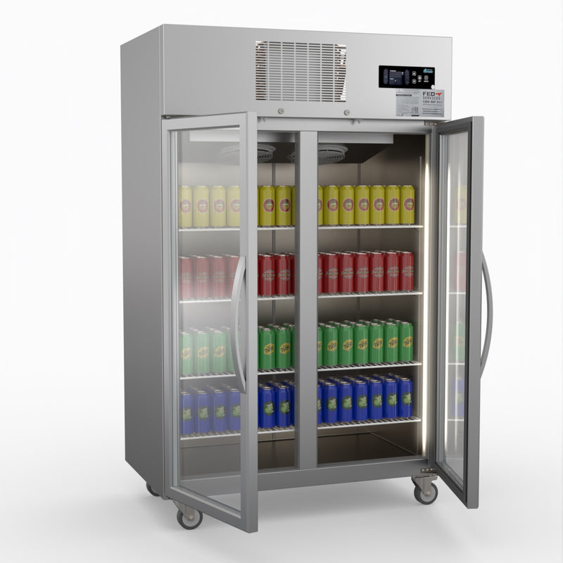 Thermaster Double Door Upright Display Fridge SUCG1000