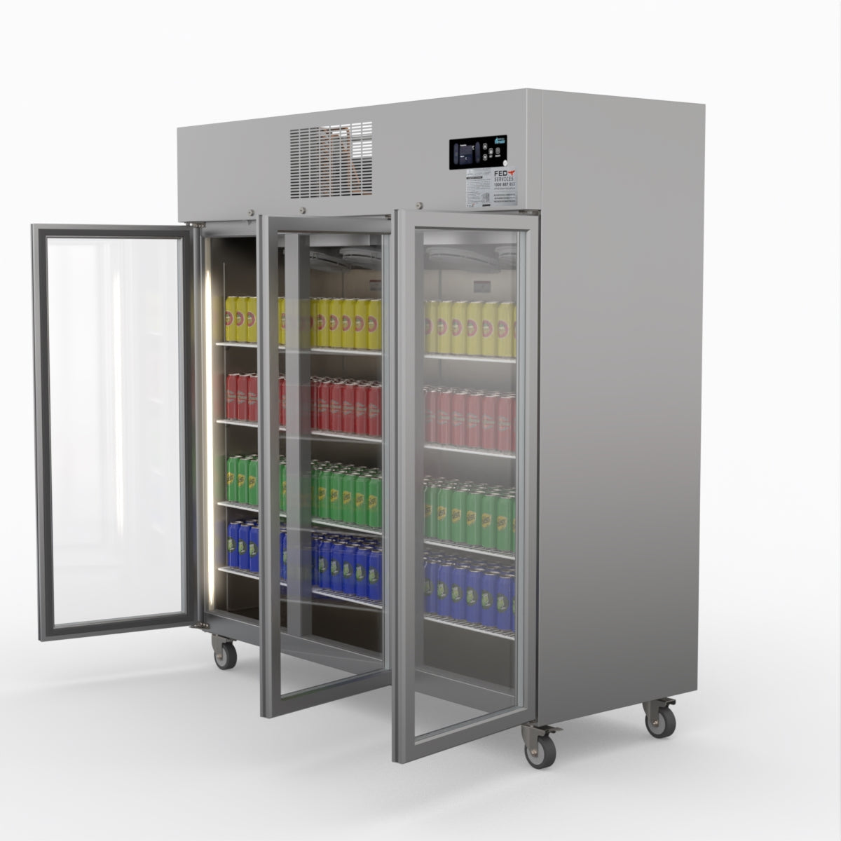 Thermaster Three Door Upright Display Fridge SUCG1500