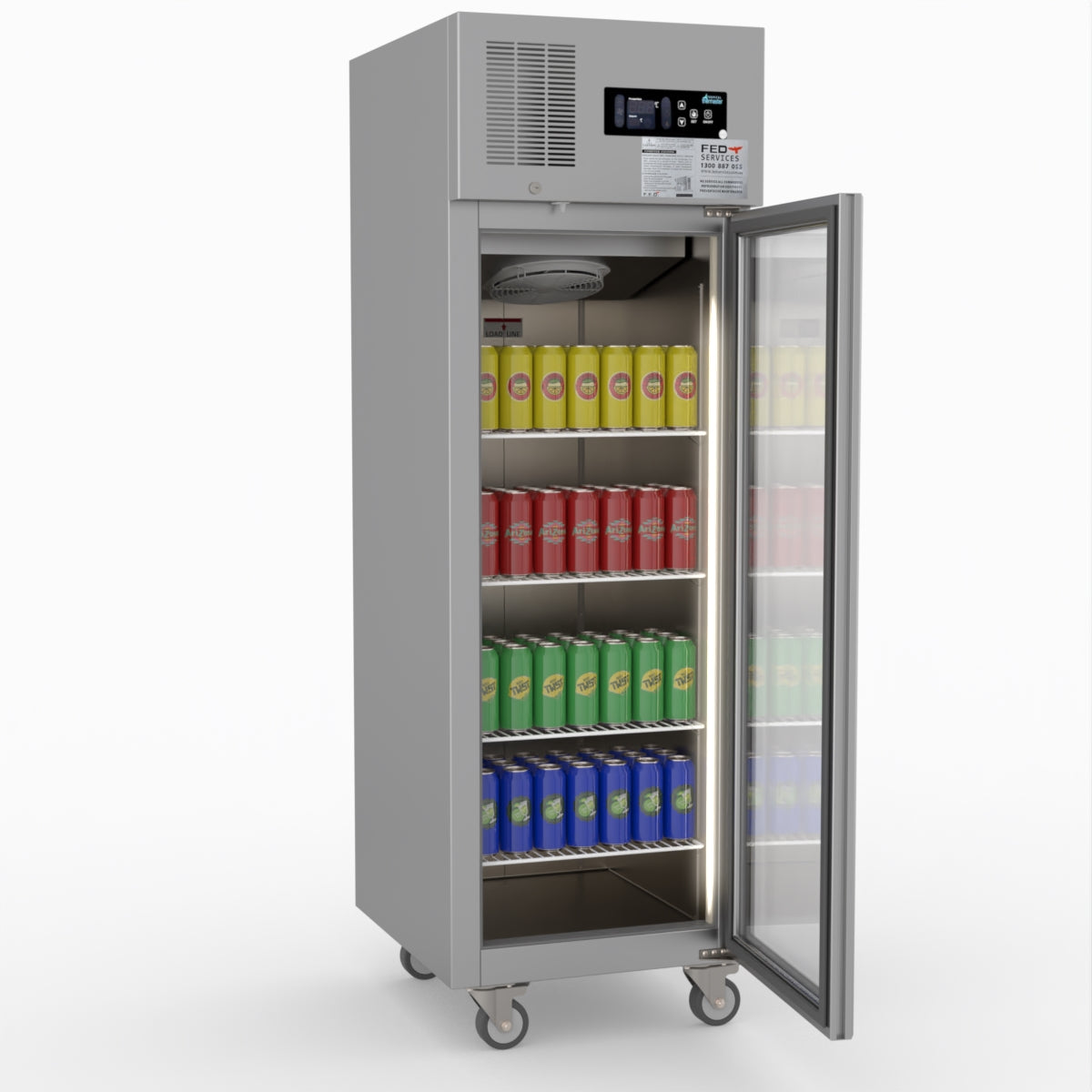 Thermaster Single Door Upright Display Fridge SUCG500