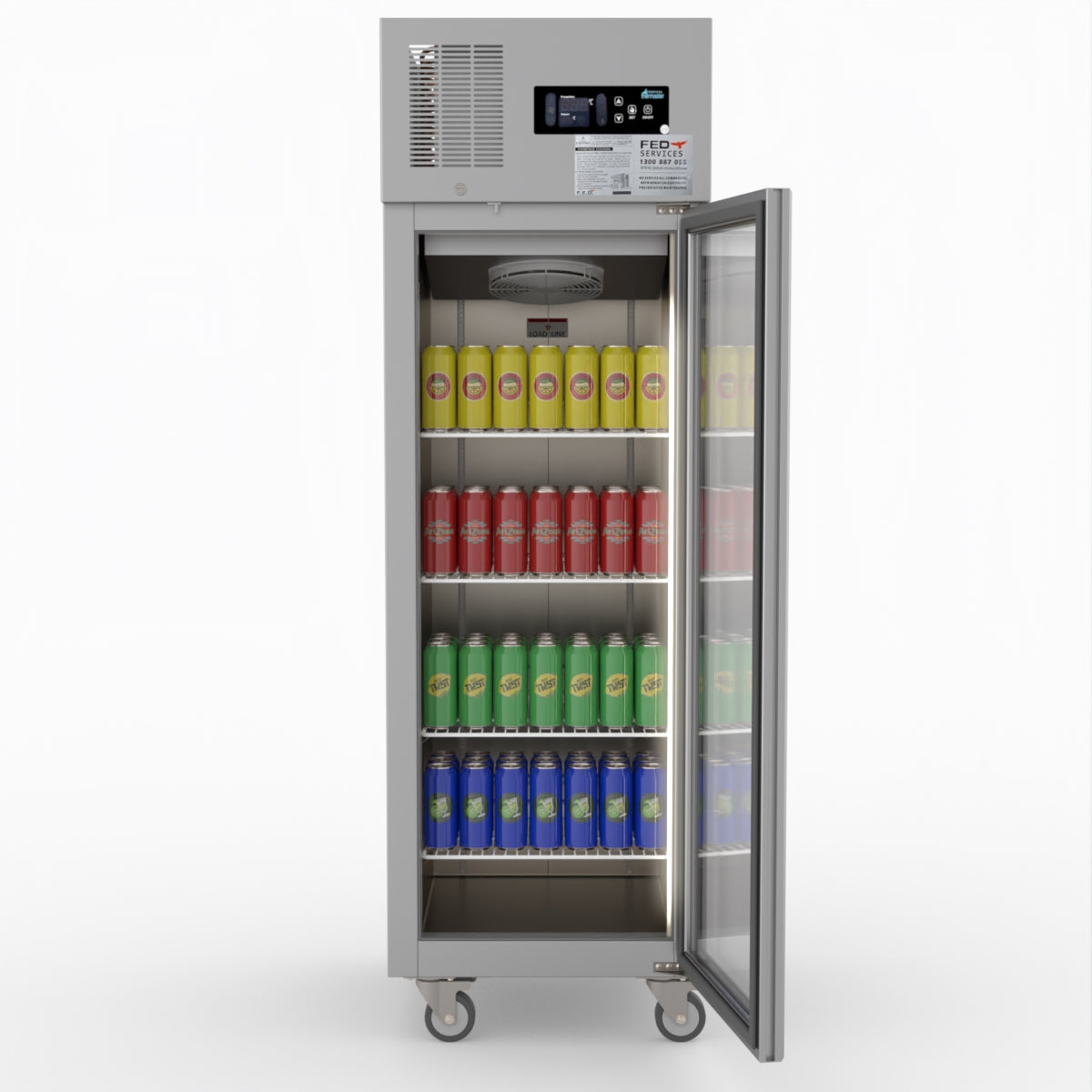 Thermaster Single Door Upright Display Fridge SUCG500