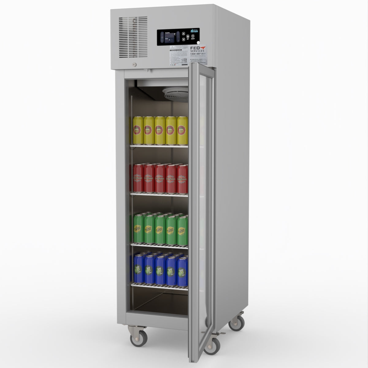 Thermaster Single Door Upright Display Fridge SUCG500