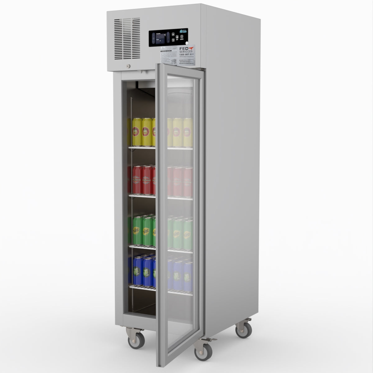 Thermaster Single Door Upright Display Fridge SUCG500