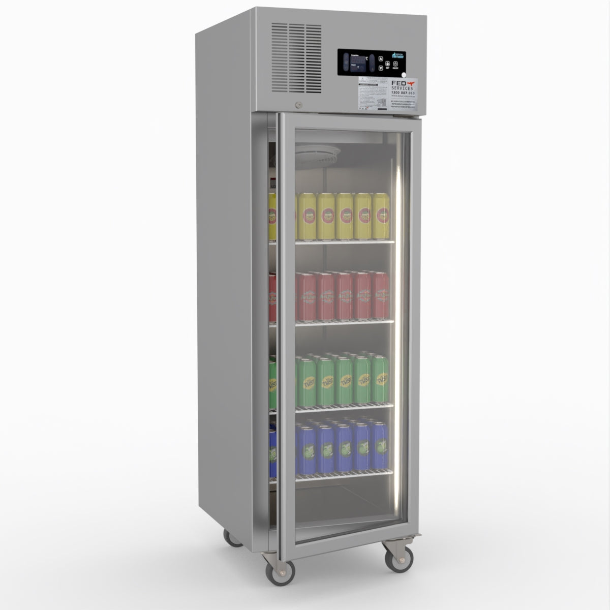 Thermaster Single Door Upright Display Fridge SUCG500