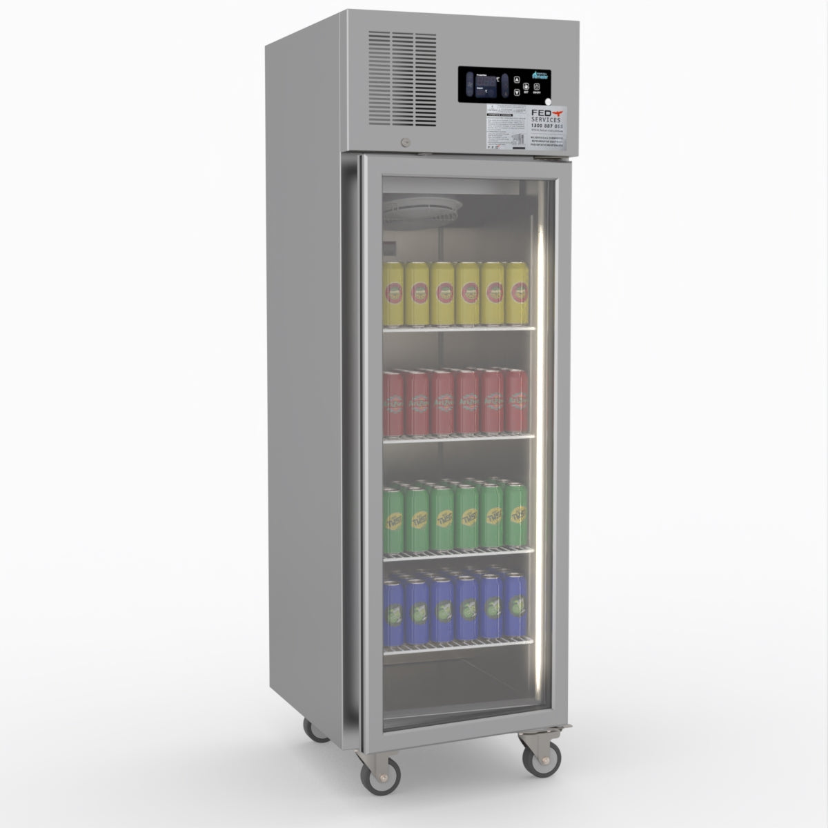 Thermaster Single Door Upright Display Fridge SUCG500