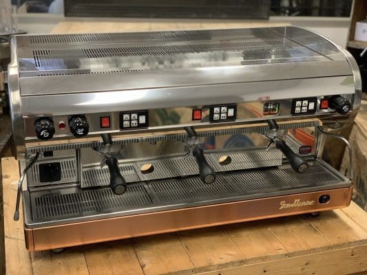 San Marino Lisa Brass Base - 3 Group Commercial Espresso Machine