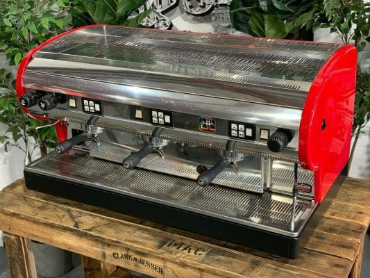 San Marino Lisa - 3 Group Commercial Espresso Machine - Red