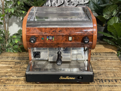San Marino Lisa Full Size Brier Wood Espresso Coffee Machine