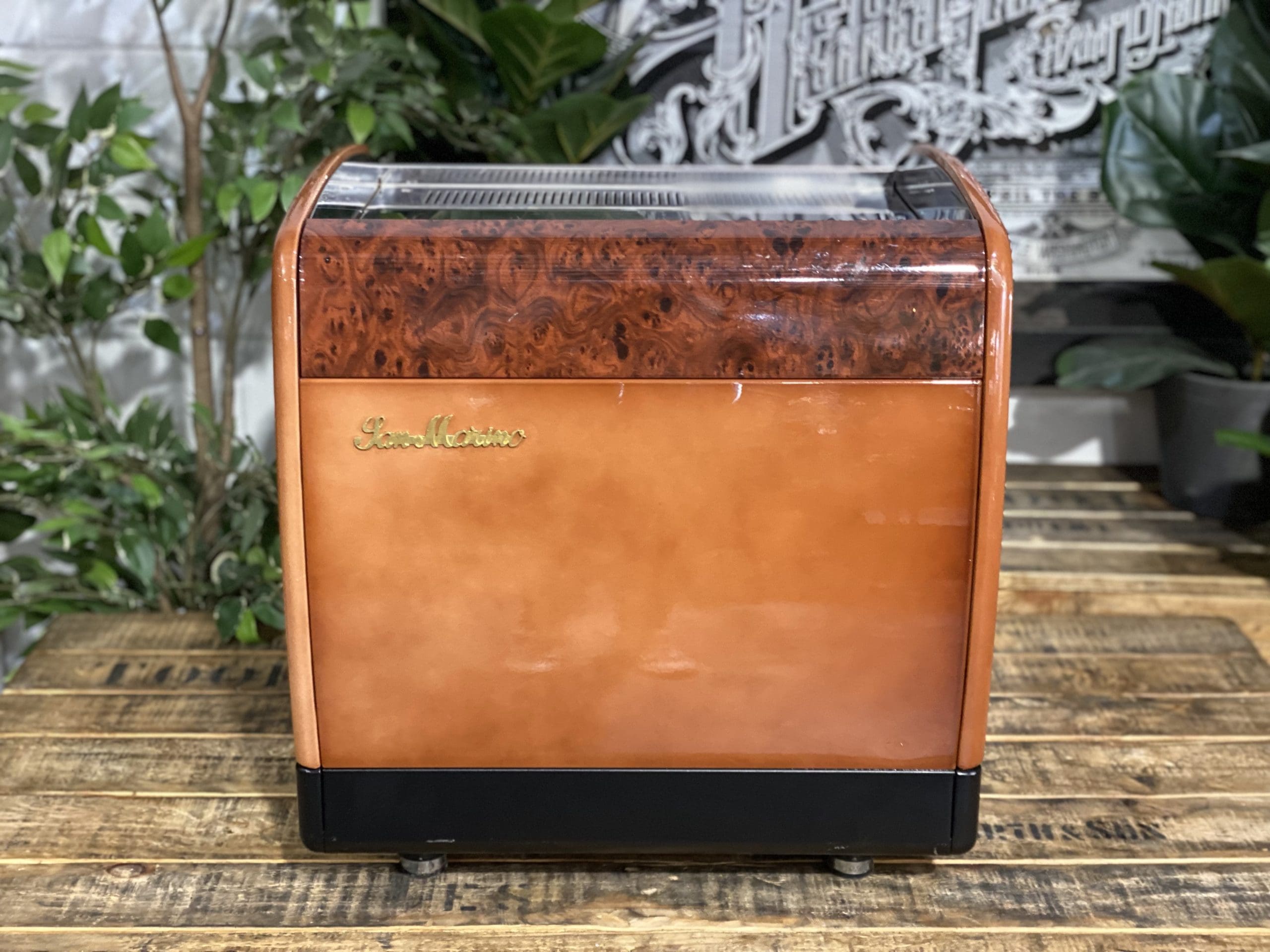 San Marino Lisa Full Size Brier Wood Espresso Coffee Machine
