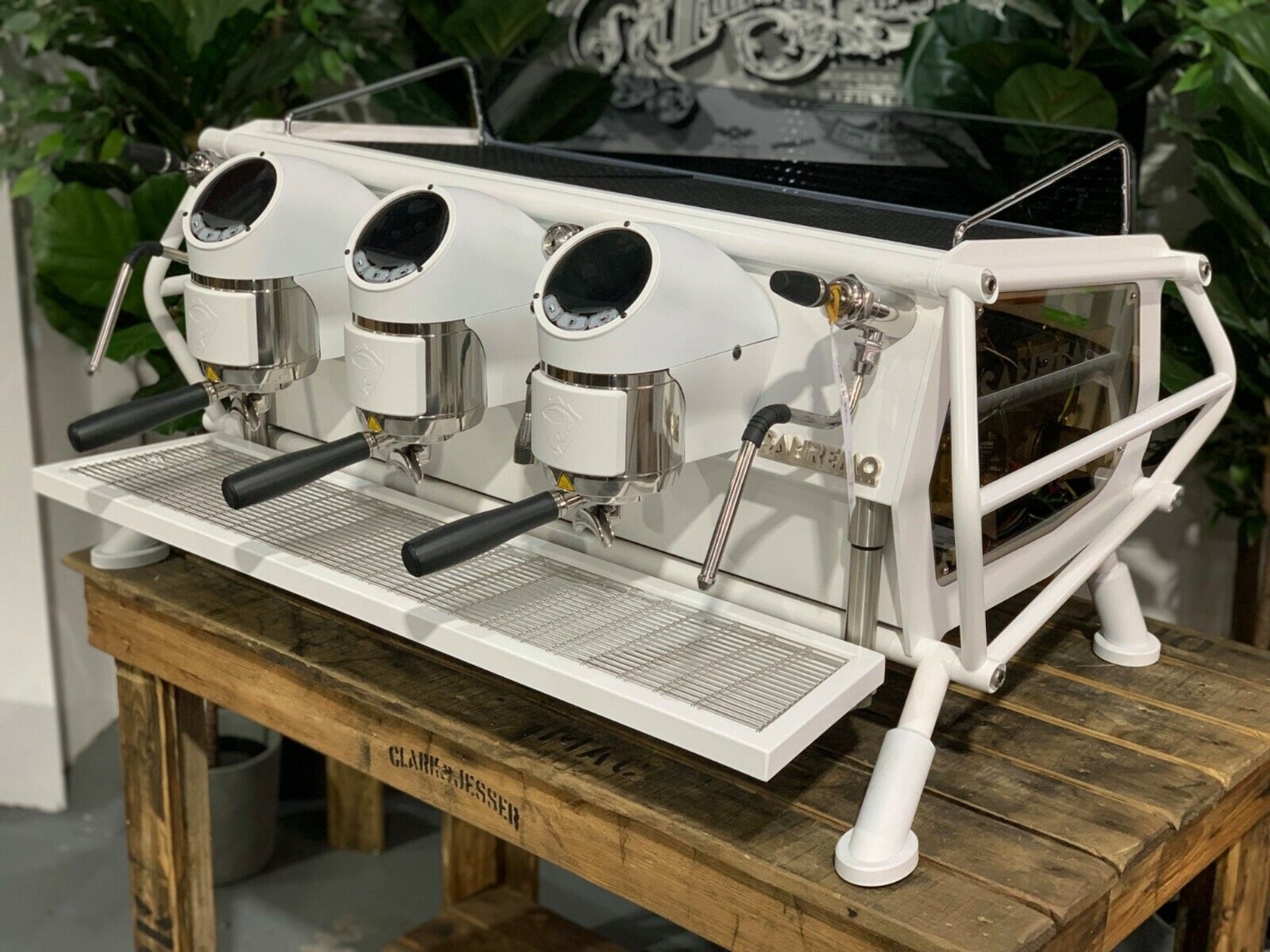 San Remo Cafe Racer Naked - 3 Group Commercial Espresso Machine - White
