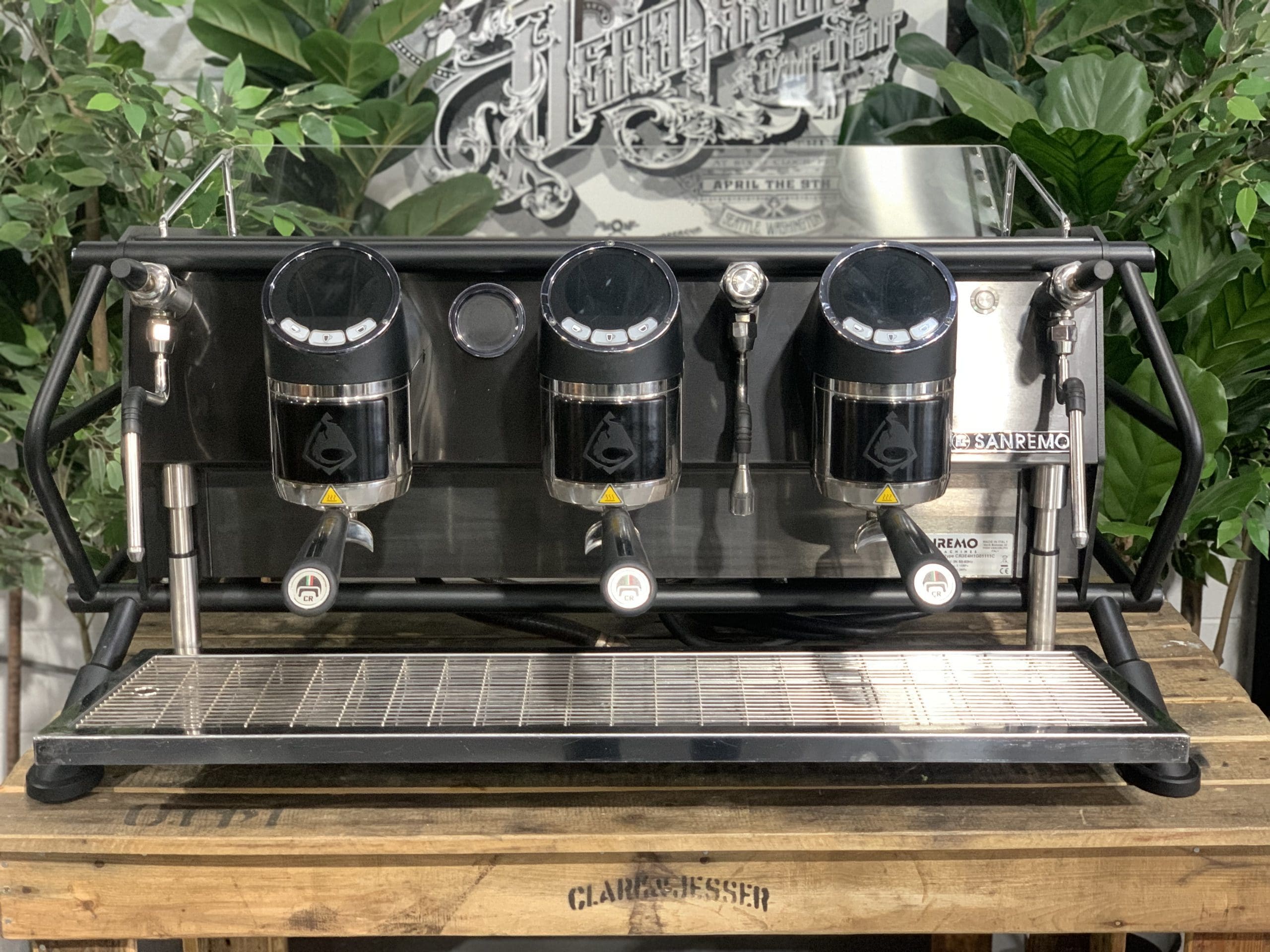San Remo Cafe Racer Naked - 3 Group Commercial Espresso Machine - Black