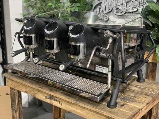 San Remo Cafe Racer Naked - 3 Group Commercial Espresso Machine - Black