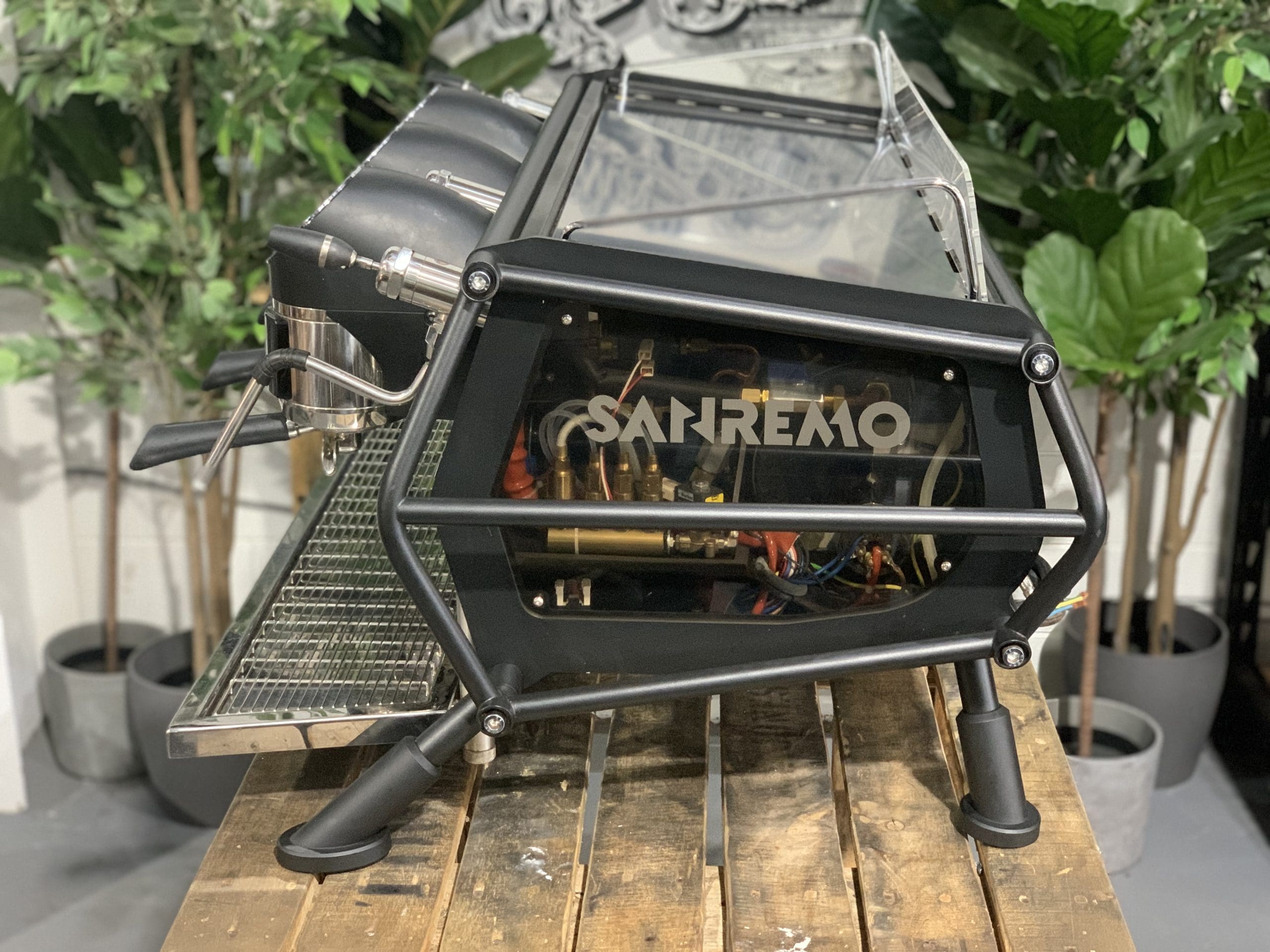 San Remo Cafe Racer Naked - 3 Group Commercial Espresso Machine - Black
