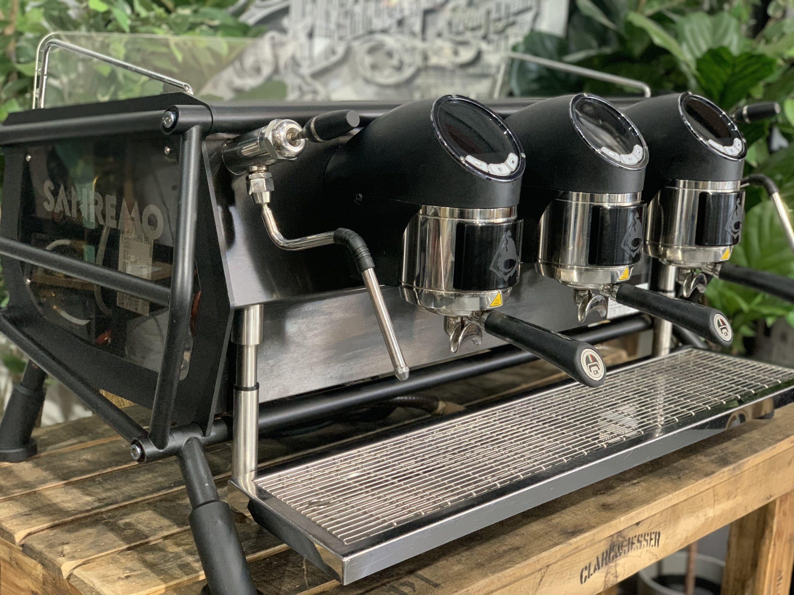 San Remo Cafe Racer Naked - 3 Group Commercial Espresso Machine - Black