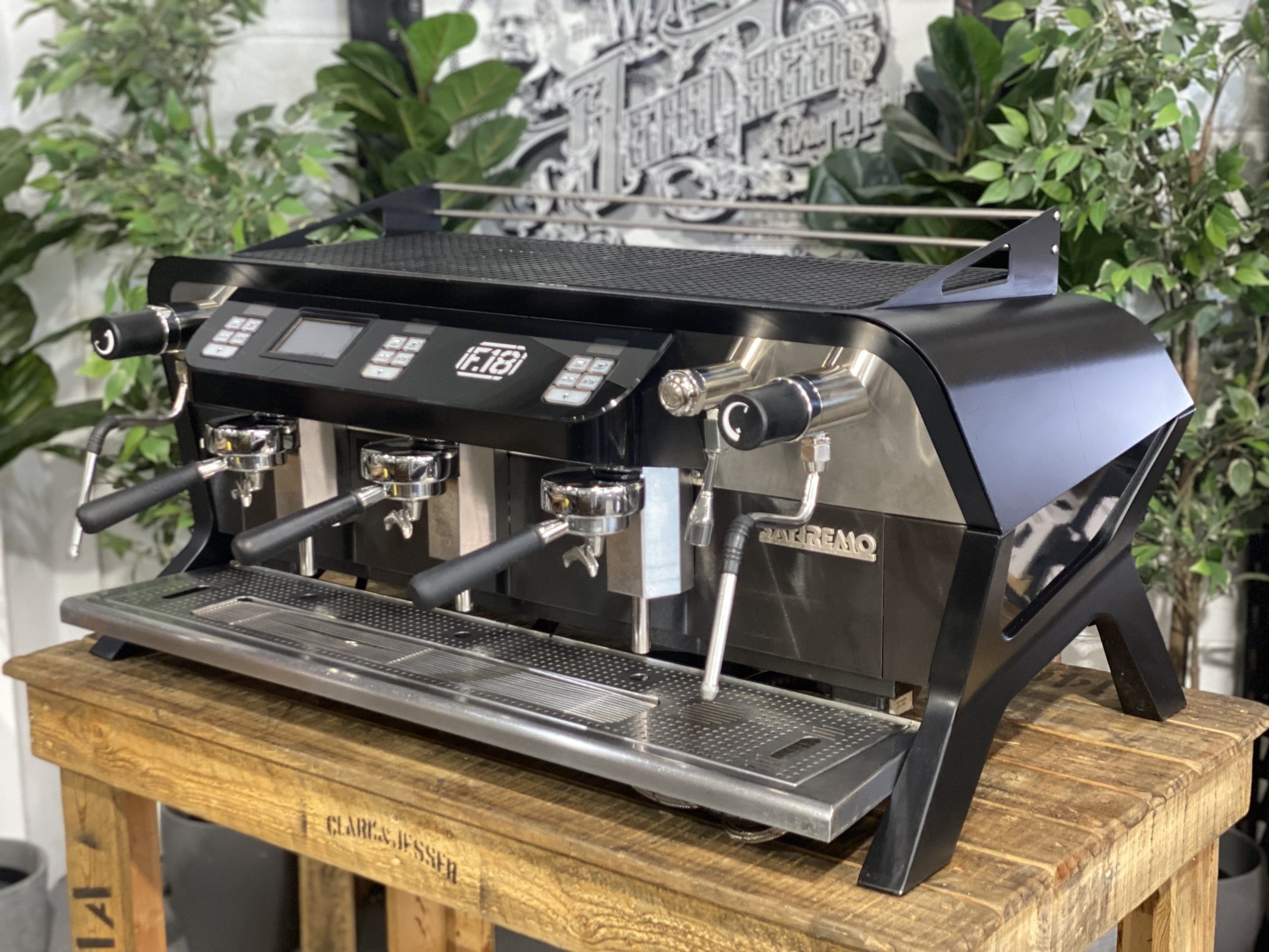 San Remo F18 - 3 Group Commercial Espresso Machine - Black