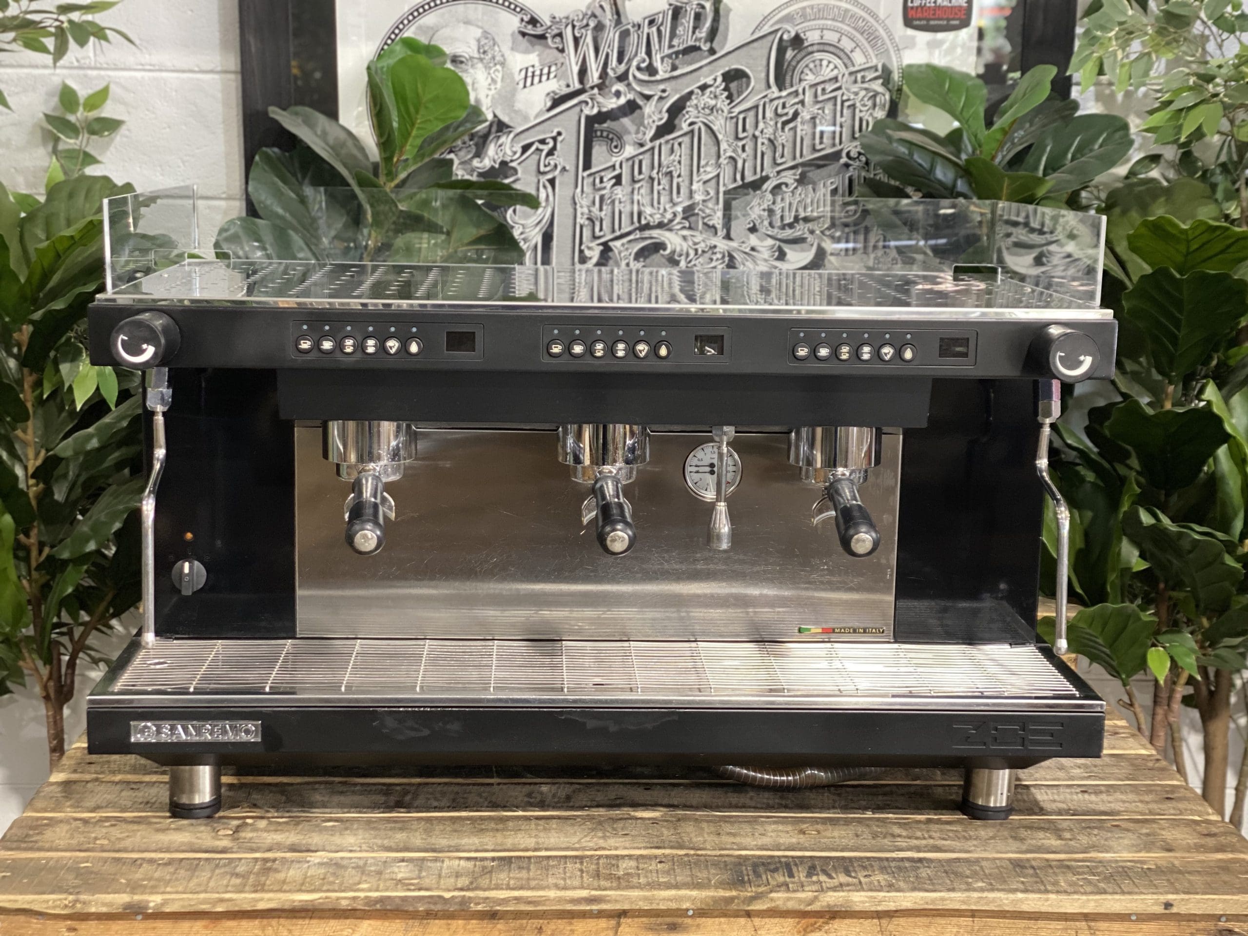 San Remo Zoe Competition High Cup - 3 Group Commercial Espresso Machine - Black