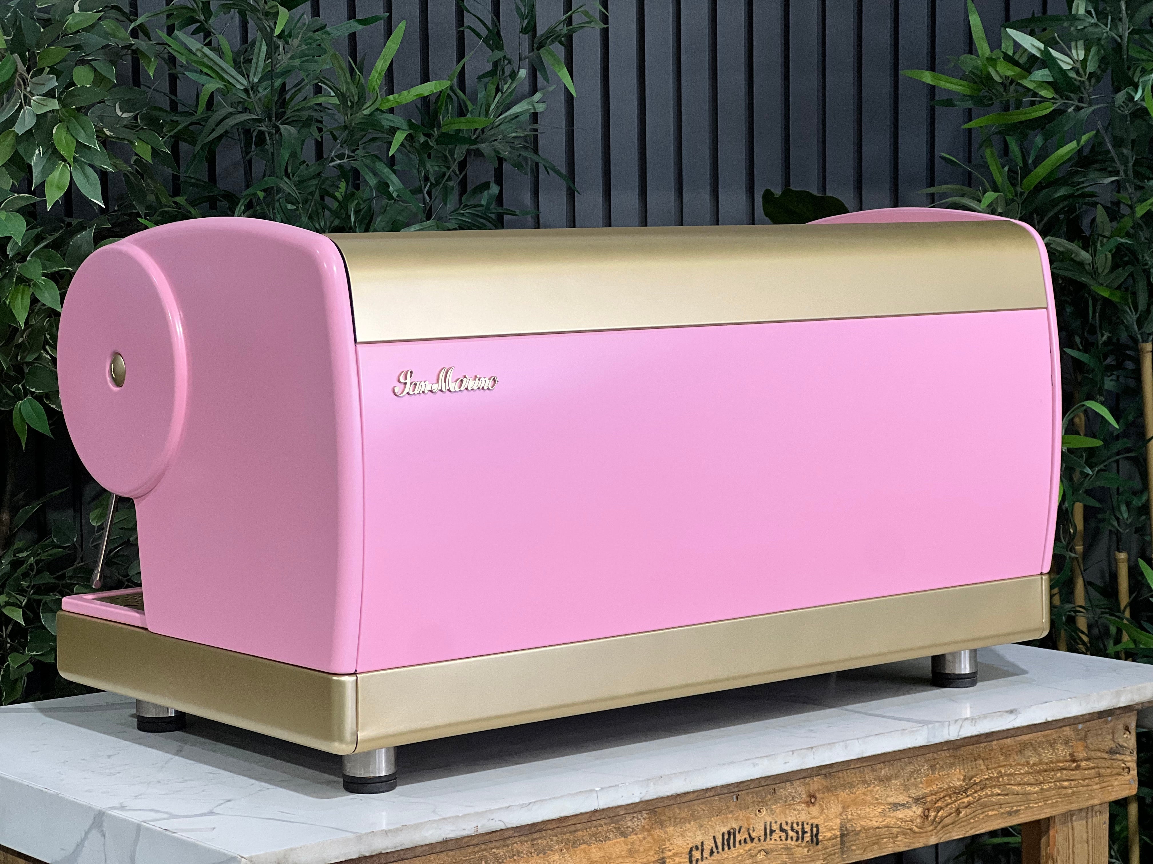 San Marino Lisa Pink - 3 Group Commercial Espresso Machine - Gold