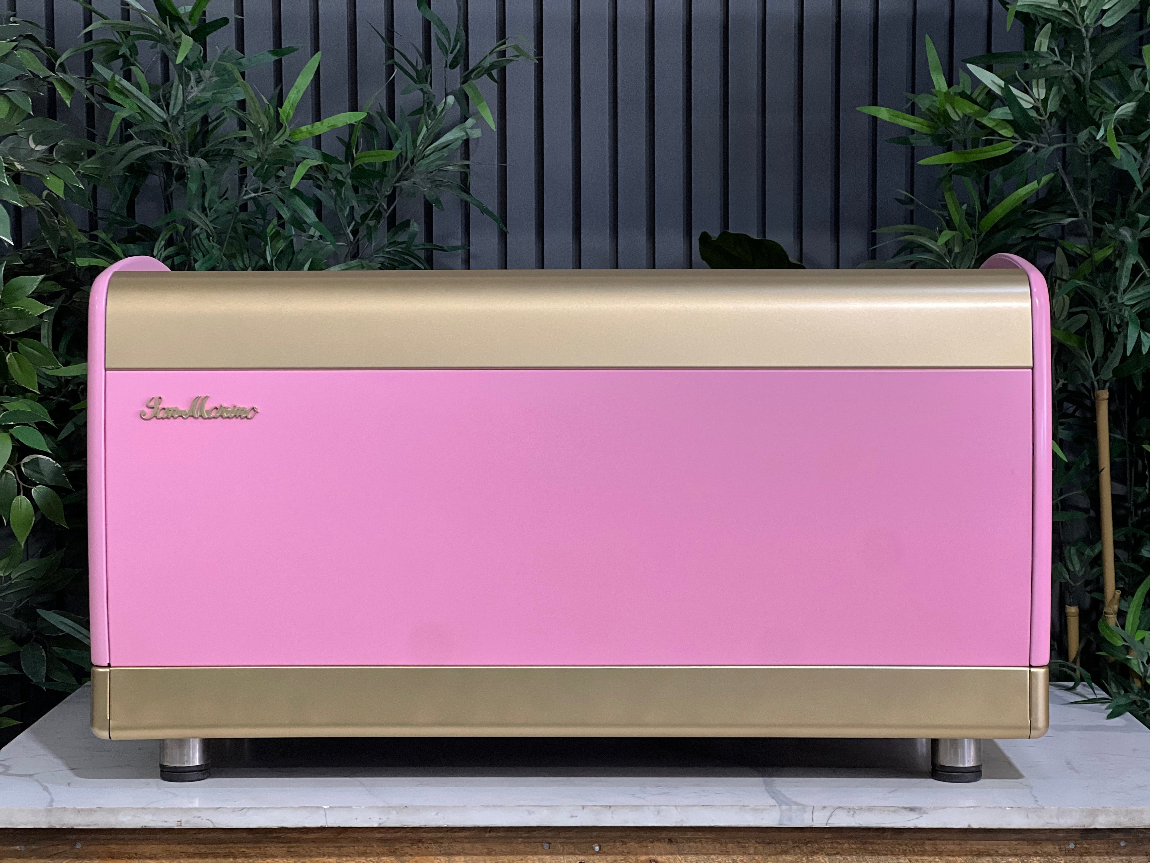 San Marino Lisa Pink - 3 Group Commercial Espresso Machine - Gold