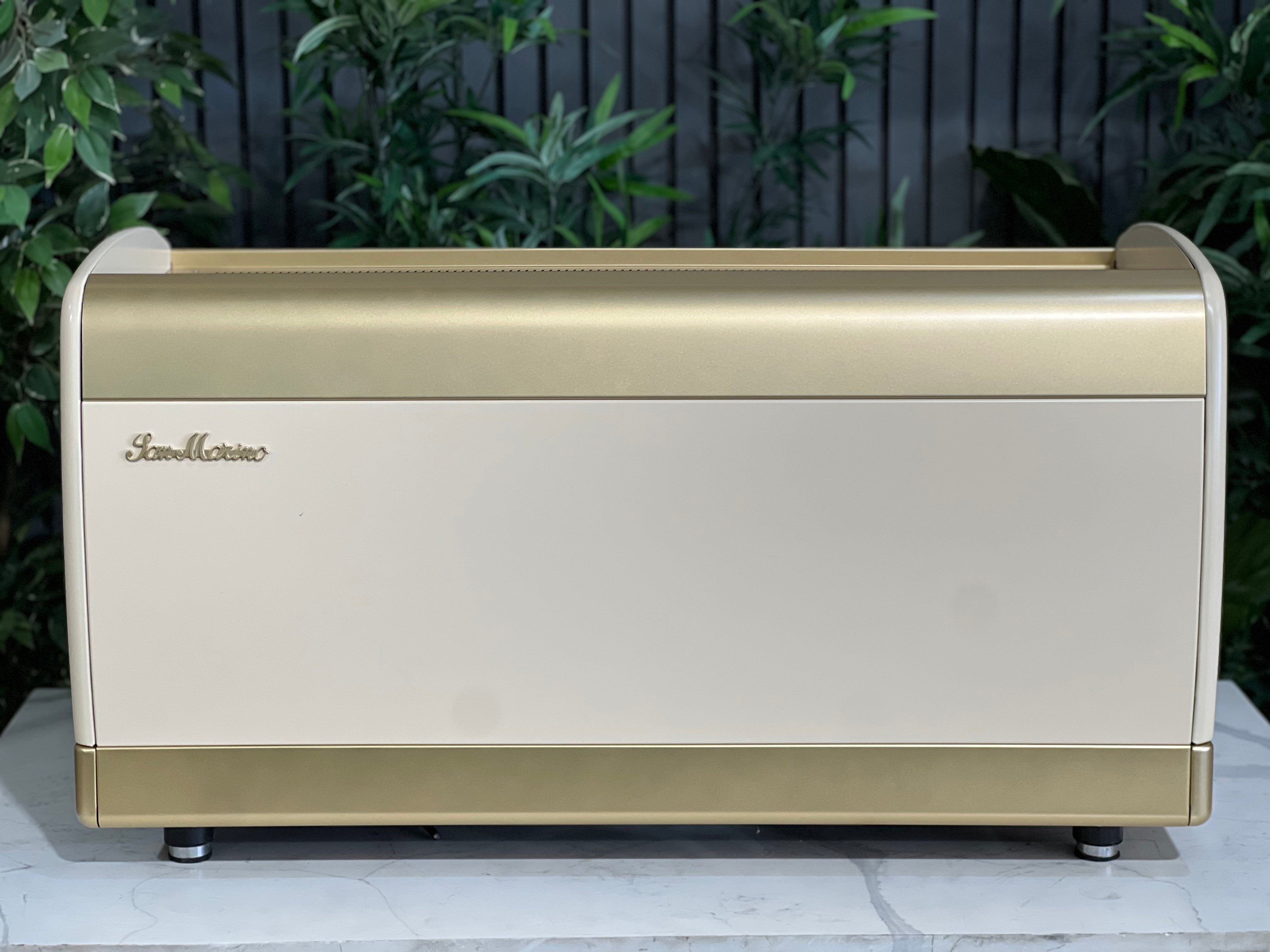 San Marino Lisa Cream - 3 Group Commercial Espresso Machine - Gold
