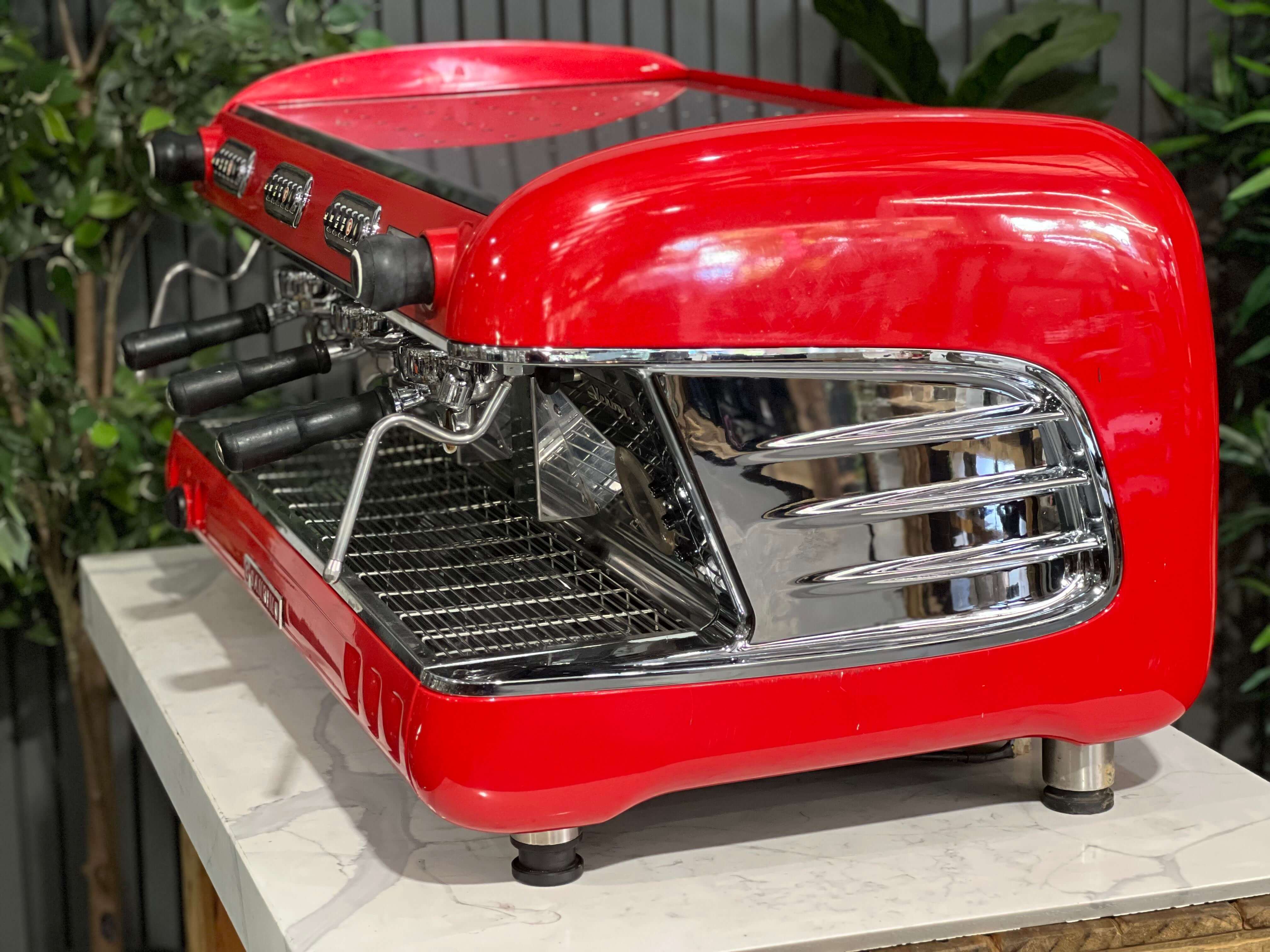 San Remo Verona - 3 Group Commercial Espresso Machine - Red