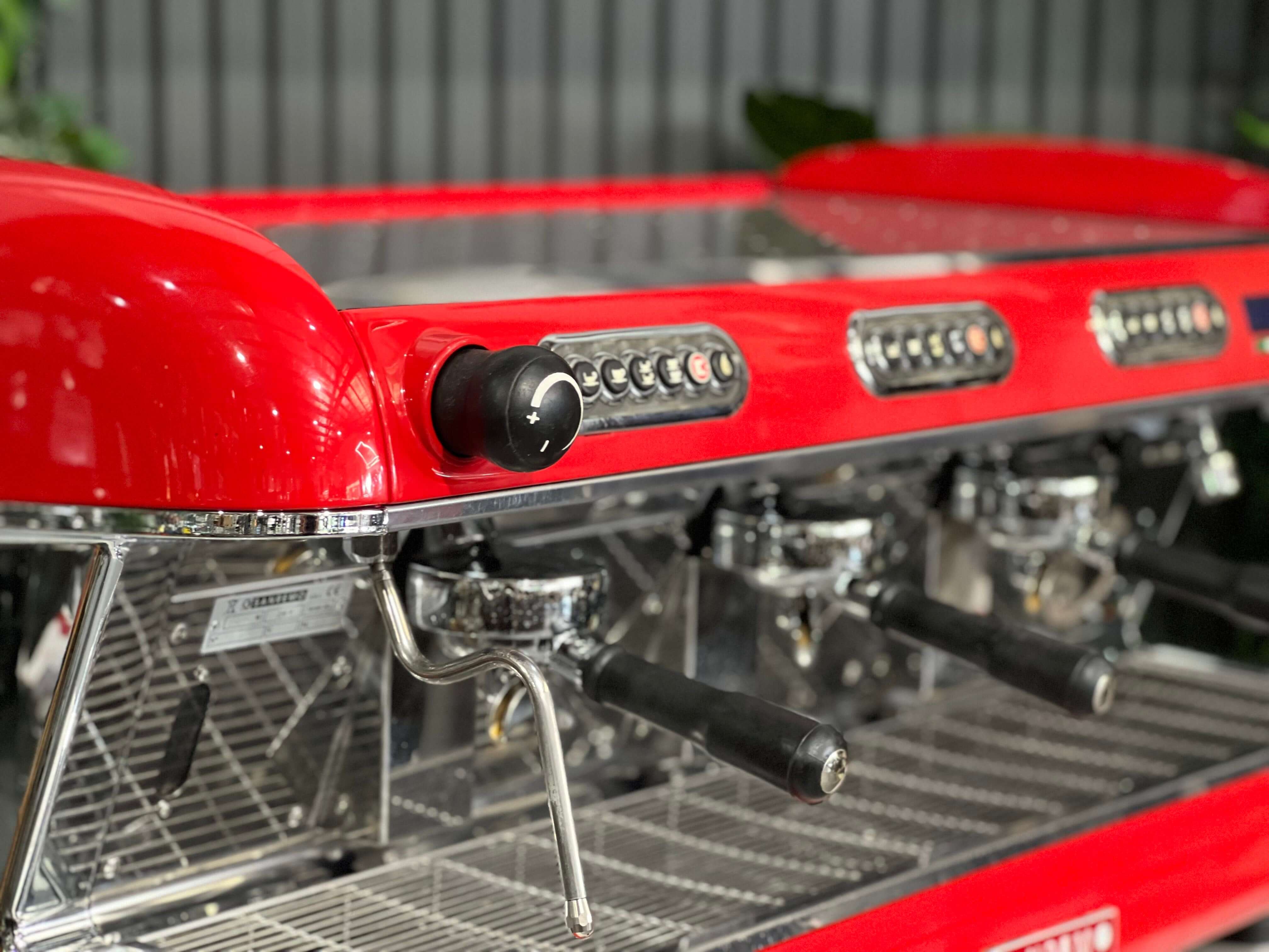 San Remo Verona - 3 Group Commercial Espresso Machine - Red