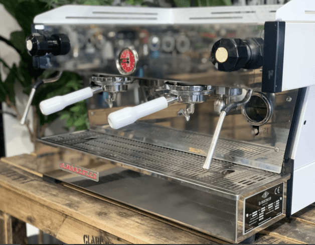 La Marzocco Linea PB White w Handles - 2 Group Commercial Espresso Machine - White