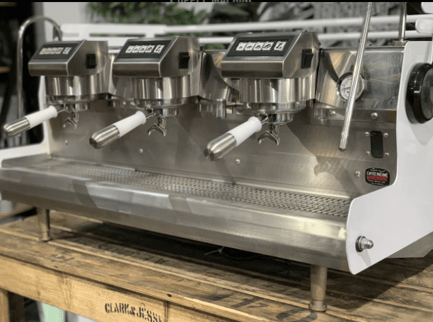Synesso Sabre w. Pesado's - 3 Group Commercial Espresso Machine - White