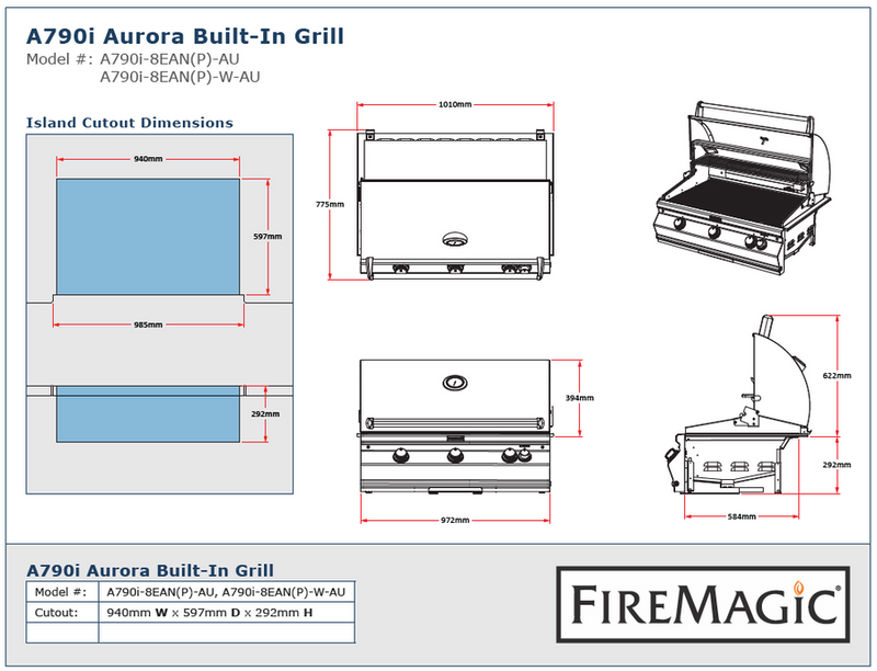 Fire Magic Grills Aurora A790i Built-In Grill