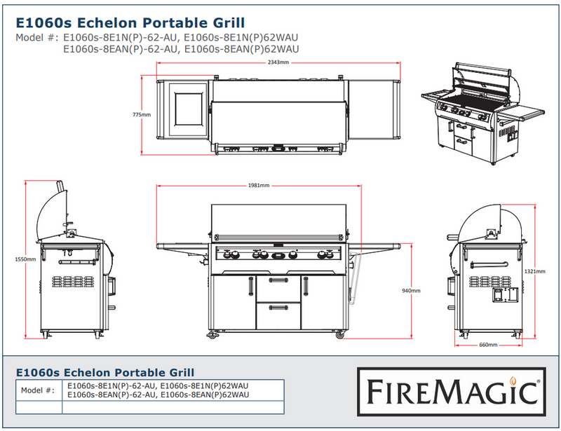 Fire Magic Grills Echelon E1060s Portable Grill