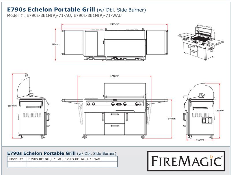 Fire Magic Grills Echelon E790s Portable Gril