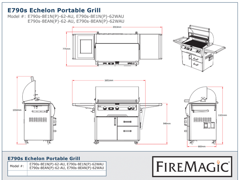 Fire Magic Grills Echelon E790s Portable Grill