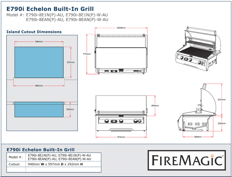 Fire Magic Grills Echelon E790i Built-in Grill