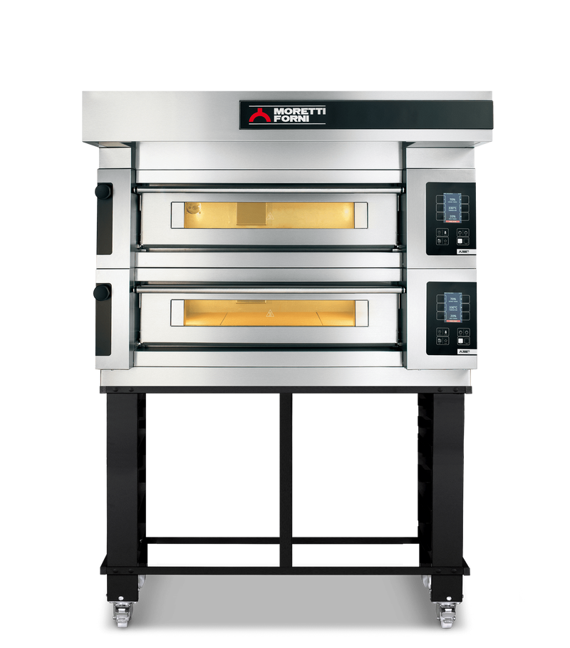 Moretti Forni serieS Double Deck Bakery Oven on Stand - 2 x 60x40cm Tray