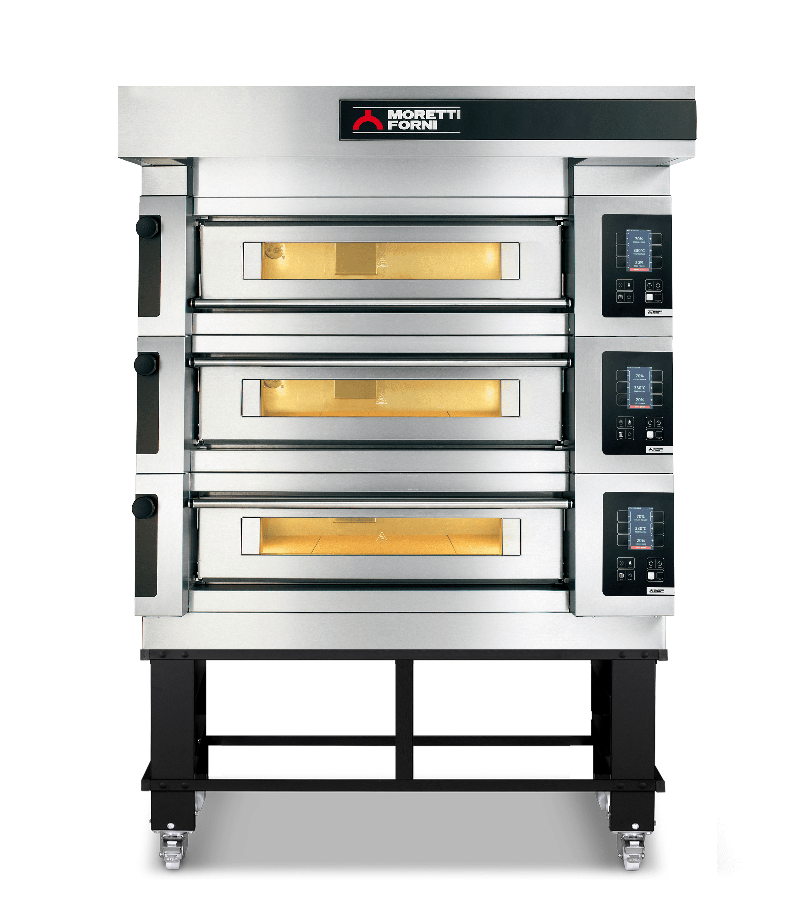 Moretti Forni serieS Triple Deck Oven on Stand - 20 x 35cm Pizza