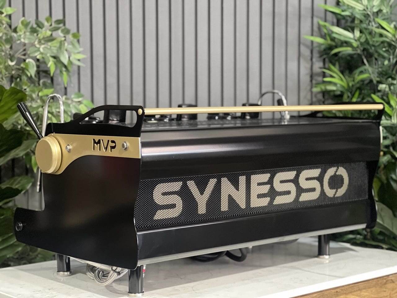 Synesso MVP Shot Timers Black - 3 Group Commercial Espresso Machine - Gold