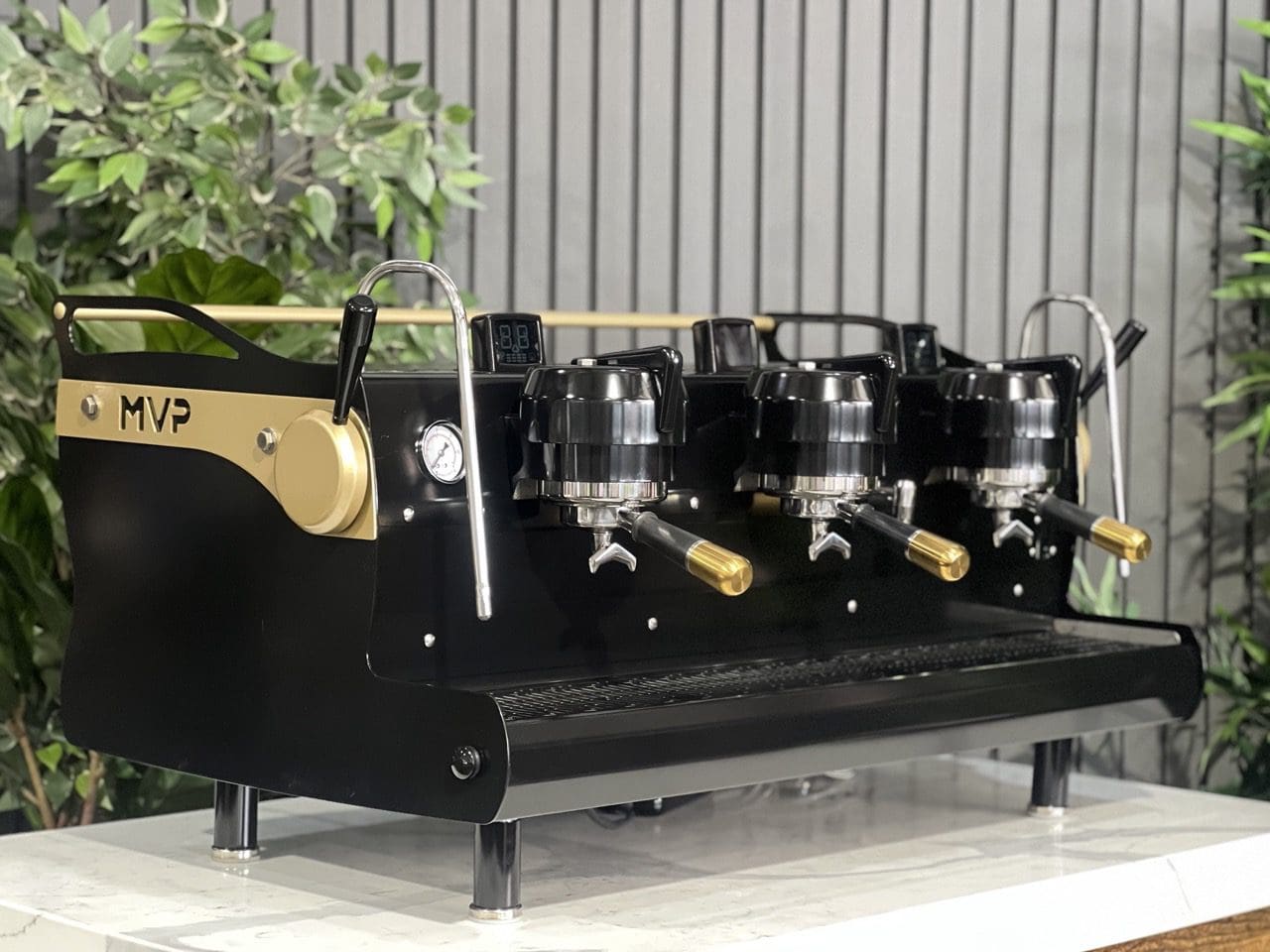 Synesso MVP Shot Timers 3 Group Black & Gold Espresso Coffee Machine