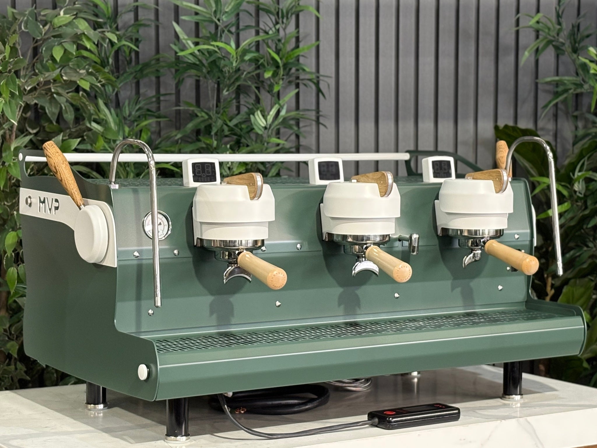 Synesso MVP Green White - 3 Group Commercial Espresso Machine - Timber