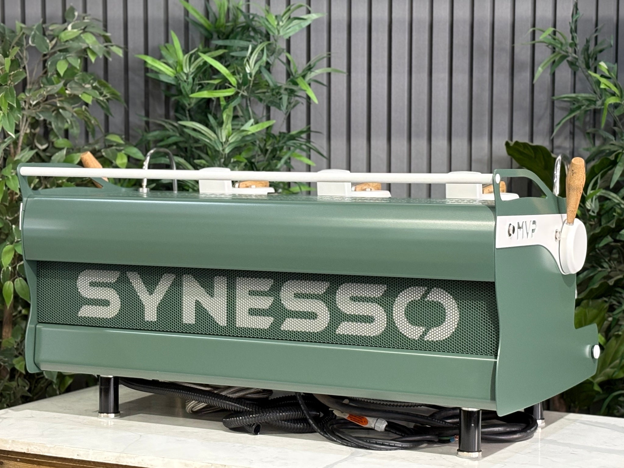 Synesso MVP Green White - 3 Group Commercial Espresso Machine - Timber